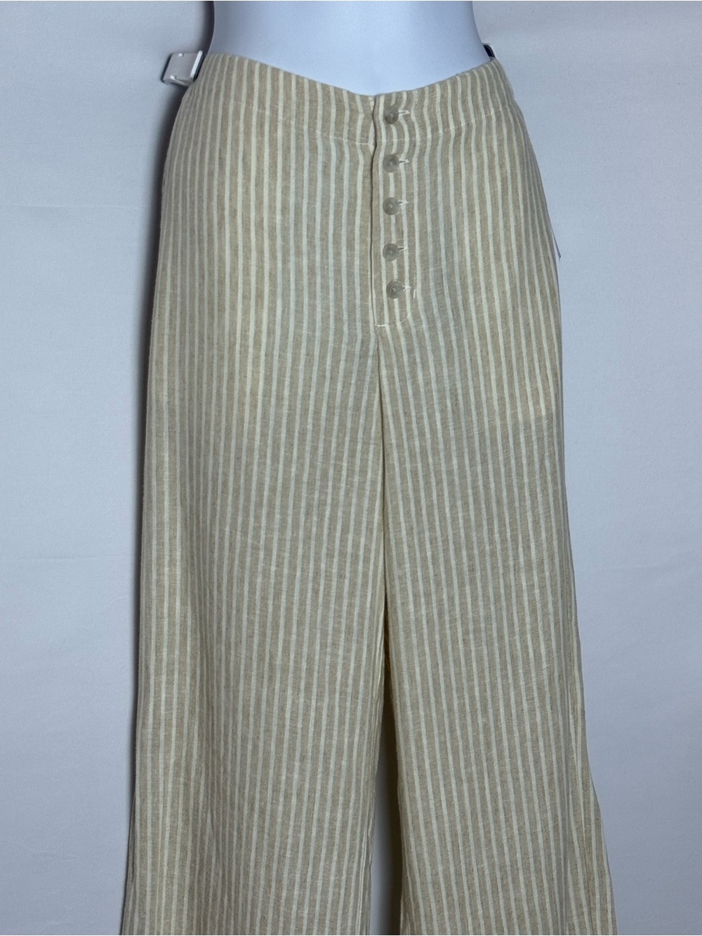 Universal Thread Cream and White Striped Wide-Leg Pants - Picture 3 of 8
